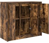 Aparador | aparador de comedor | armario de cocina roble ahumado 85x34x76 cm madera de ingeniería cfw66732