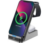 Cargador inalámbrico con soporte para móviles celly wlstand3in1bk