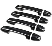 Juego de 8 piezas de cubierta de manija de puerta exterior inteligente de fibra de carbono con grano para subaru forester sk 19