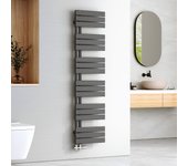 Emke secador de toallas plano de agua caliente, secador de toallas conexión lateral para, antracita 1599x400mm 684watts