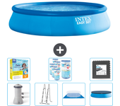Paquete de piscina - intex - alrededor - 457x457x107 cm + accesorios cb49