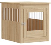 Jaula para perros madera ingeniería roble sonoma 64,5x80x71 cm