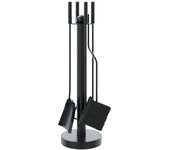 Set de herramientas para chimenea 5 piezas acero 18x56 cm