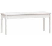 Banco de jardín muebles de exterior terraza blanco 109 x 44 x 45 cm madera maciza de pino 02_0011647