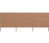 Maison exclusive - paravientos de playa de 3 paneles tela gris taupe 400x80 cm