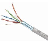 Cable de red rígido utp categoría 6 gembird cat5e ftp 100m 100 m gris