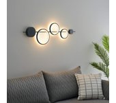 Aplique gráfico led negro de gran tamaño - saretti