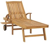 Tumbona de jardín | tumbona de exterior | silla de madera maciza de teca cfw599044