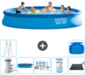 Paquete de piscina - intex - alrededor - 457x457x84 cm + accesorios a1174