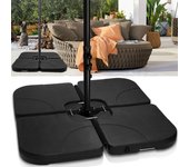 Parasol base soporte 4 placas pesos rollos de balcón de hasta 80kg