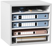 Vevor buzón de oficina 5 compartimentos con estantes ajustables 13 9 x 12 x 13 pulgadas para organización de sala de correo