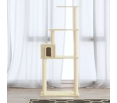 Maison exclusive - rascador para gatos con postes de sisal crema 147 cm