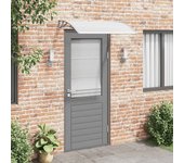 Marquesina para puerta gris y transparente 120x75 cm pc vidaxl
