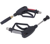 Juego de pistola para hidrolavadora de 5000 psi, 10,57 gpm, con seguro antivuelco y gatillo para lavadora de alta presión (rosca macho m22 x 1,