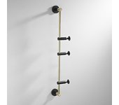 Perchero de latón nórdico para dormitorio y baño, para ropa ligera de lujo, 60 x 5 x 7 cm,3 ganchos