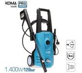 Hidrolimpiadora alta presion 1400w 120 bar 32x23,8x64,8cm koma tools