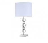 Rinconera de salon modelo koto cromo con pantalla blanca