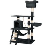 Rascador para gatos 141 cm negro 3708130