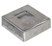Aspecto de la chimenea de aluminio - 14 x 14 cm