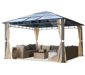 Cenador techo fijo sunset deluxe, 4x4m, champán