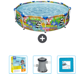 Paquete de piscina - bestway - alrededor - 274x274x66 cm + accesorios cb7