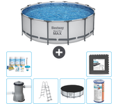 Paquete de piscina - bestway - alrededor - 427x427x122 cm + accesorios cb31