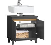 Mueble para debajo del lavabo fregadero armario de baño armario de almacenaje de suelo 2 puertas 60 x 30 x 59 cm bzr113-dg sobuy es