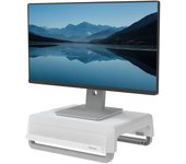 Fellowes breyta monitor ständer tragbar mit handgriff weiß gris, blanco escritorio