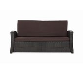 Cojines de sofá de exterior marrón cojines de sofá 2-3 plazas cojín de banco de jardín 140x60x50cm cojines para muebles de poliratán-slim