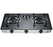 Cocina de gas i3 fuegos - cristal templado - encendido piezoelectrico - muvip