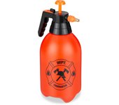 Relaxdays pulverizador presión 3 l, pistola agua para niños, extintor jugar a los bomberos, rociador infantil, naranja