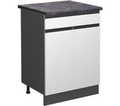 Vicco mueble bajo de cocina r-line, blanco, 60 cm ap antracita