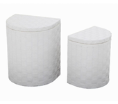 Caja de papel blanco con forro 1-2 45x35h54 media luna
