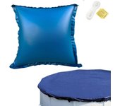 Colchoneta inflable para piscina de 120 x 120 cm, cubierta para piscina, colchoneta de invierno de pvc para piscina con vcuerda de 10 m