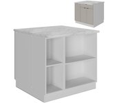 Vicco isla de cocina fame-line, grisbeige, 90 cm con cajón, sin encimera