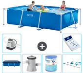 Paquete de piscina - intex - rectángulo - 300x200x75 cm + accesorios a170