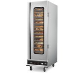 Vevor calentador de alimentos de 16 niveles con bandeja de agua, puerta de vidrio y estantes ajustables, acero inoxidable, para pizza y pollo