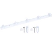 Perchero de pared moderno con 5 ganchos para baño y sala de estar - blanco
