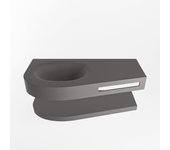 Mondiaz riva 100cm con lavabo con repisa color dark grey. con lavabo dulcet izquierda 1 orificio color dark grey