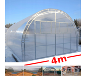 Invernadero master de 4x12m con arcos de celosía y cubierta de policarbonato alveolar de 6mm