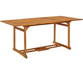 Mesa de comedor de jardín vidaxl 180x90x75 cm madera maciza de acacia
