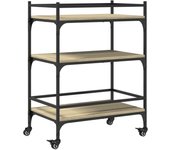 Carrito de cocina，estantería de cocina, carrito de servir madera ingeniería roble sonoma 65x40x86,5 cm cfw42738