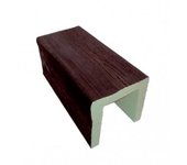 Viga imitación madera 15cm de ancho x 15cm de alto x 3m de largo color nogal oscuro decorativa de poliuretano vu0012-no