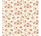 Papel pintado floral ramos rosas