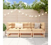 Juego de muebles de jardín 3 piezas | conjunto de comedor | conjunto de descanso madera maciza de pino cfw801373