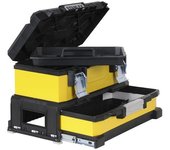 Caja de herramientas metálica transportable con cajón y bandeja extraíble stanley