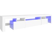 Mueble de tv con iluminación led blanca 215x36,5x40 cm