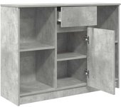 Aparador | aparador de comedor | armario de cocina con cajón gris hormigón 101x35x76 cm madera ingeniería cfw31790