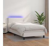 Somier de láminas con colchón y led blanco 90x200cm