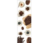 Pegatina de refrigerador y lavaplatos, granos de café y tazas de café, 180 cm x 59.5 cm